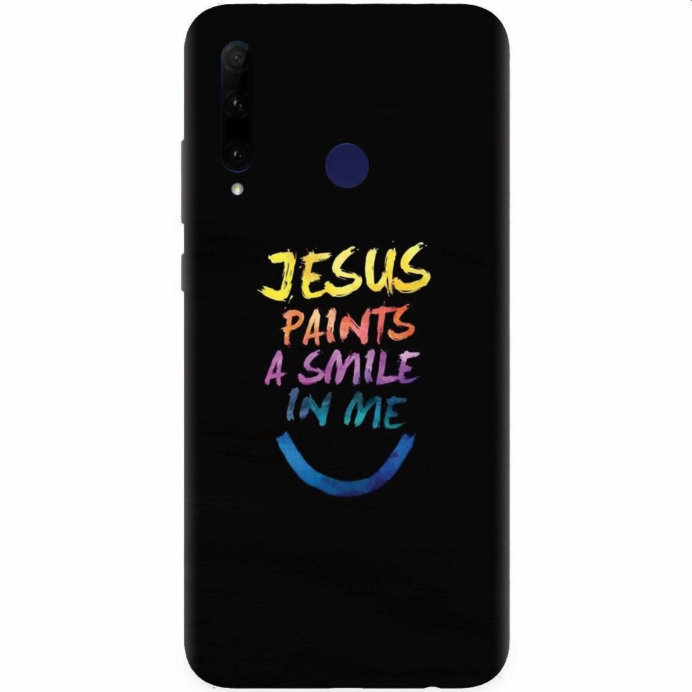 Husa silicon pentru Honor 20 Lite, Jesus Paints A Smile In Me