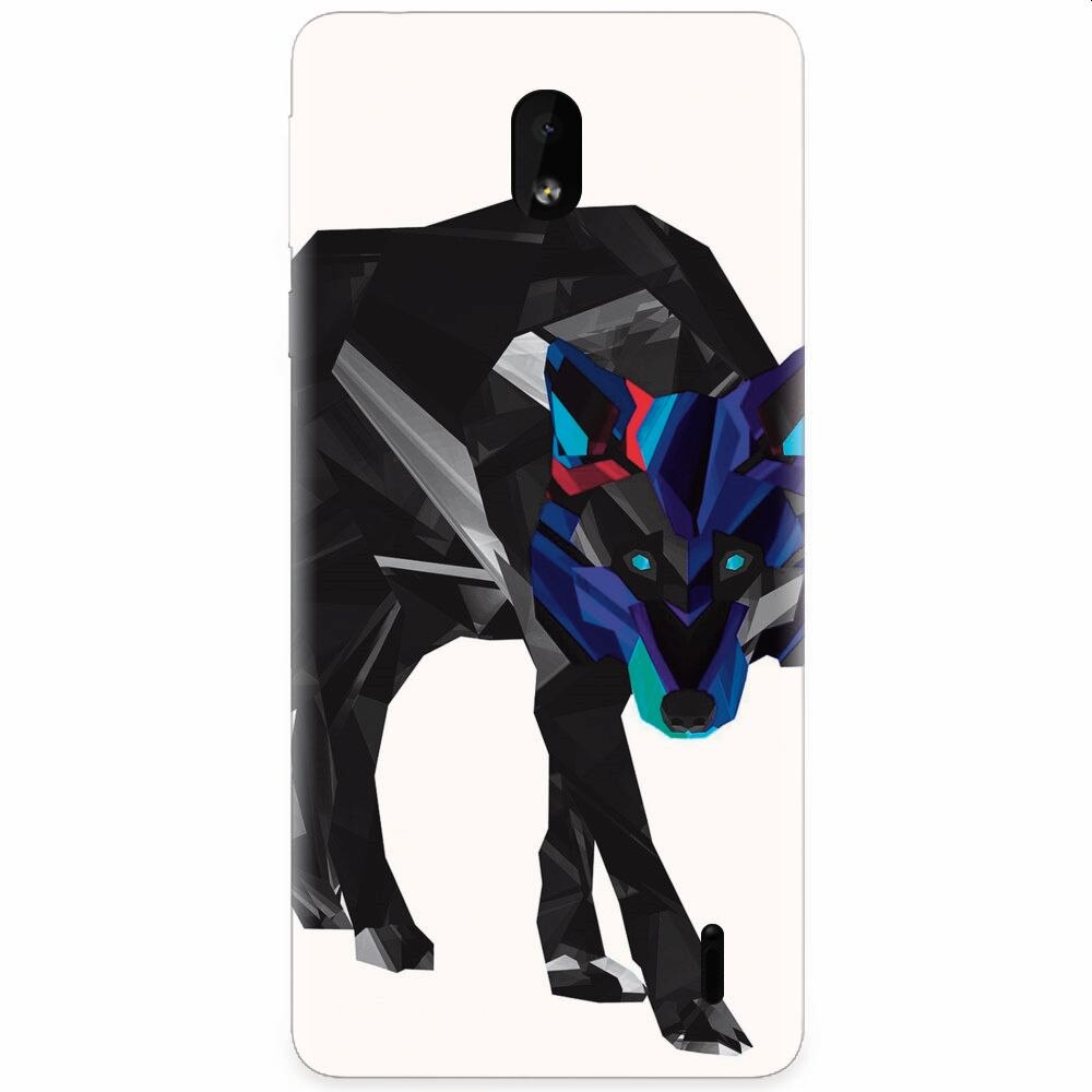 Husa silicon pentru Nokia 1 Plus, Abstract Wolf