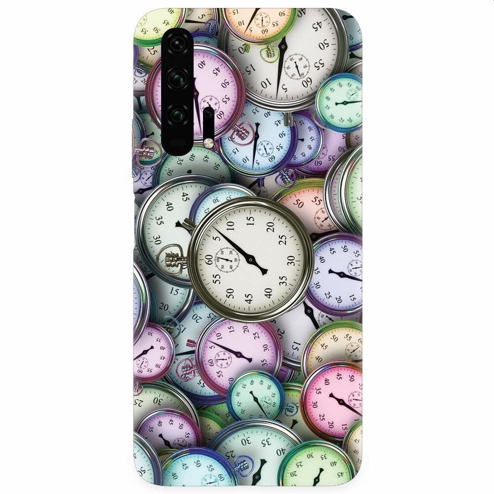 Husa silicon pentru Honor 20 Pro, Clocks