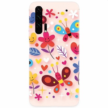 Husa silicon pentru Honor 20 Pro, Butterfly 102 Husa silicon pentru Honor 20 Pro, Butterfly 102