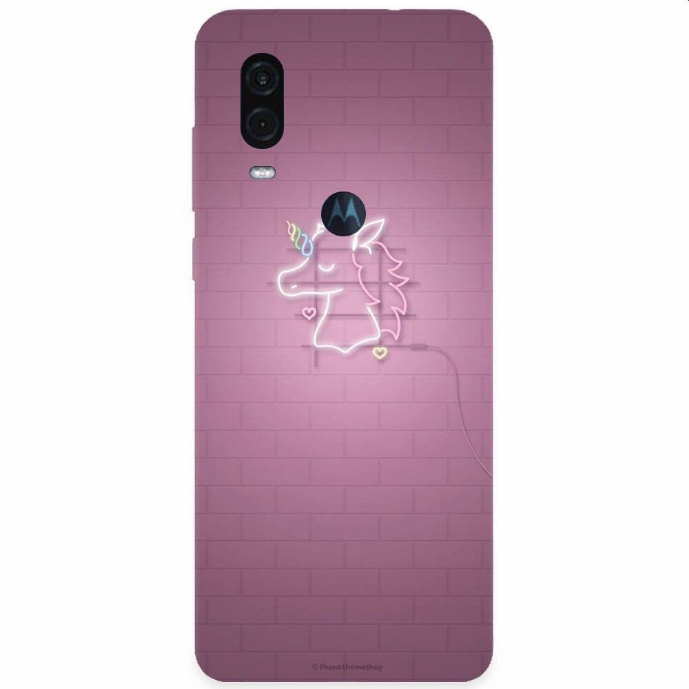 Husa silicon pentru Motorola One Vision, Light Unicorn