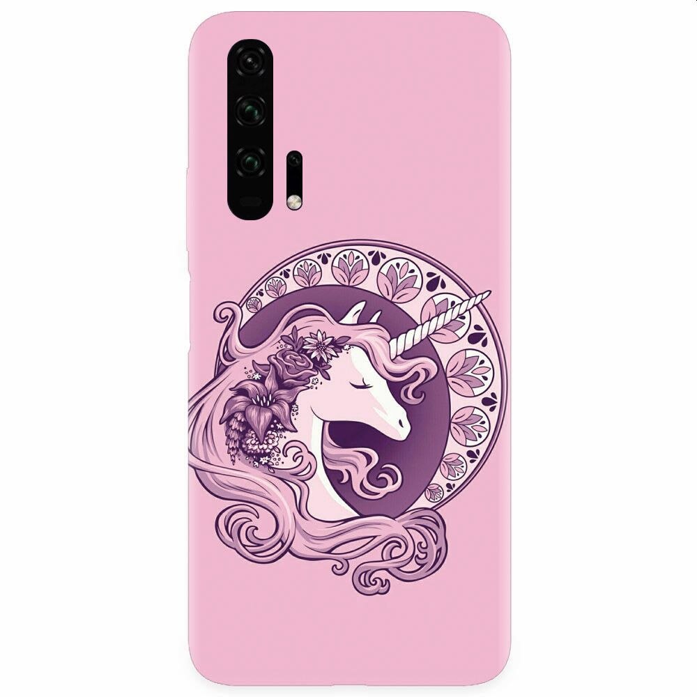 Husa silicon pentru Honor 20 Pro, Purple Unicorn