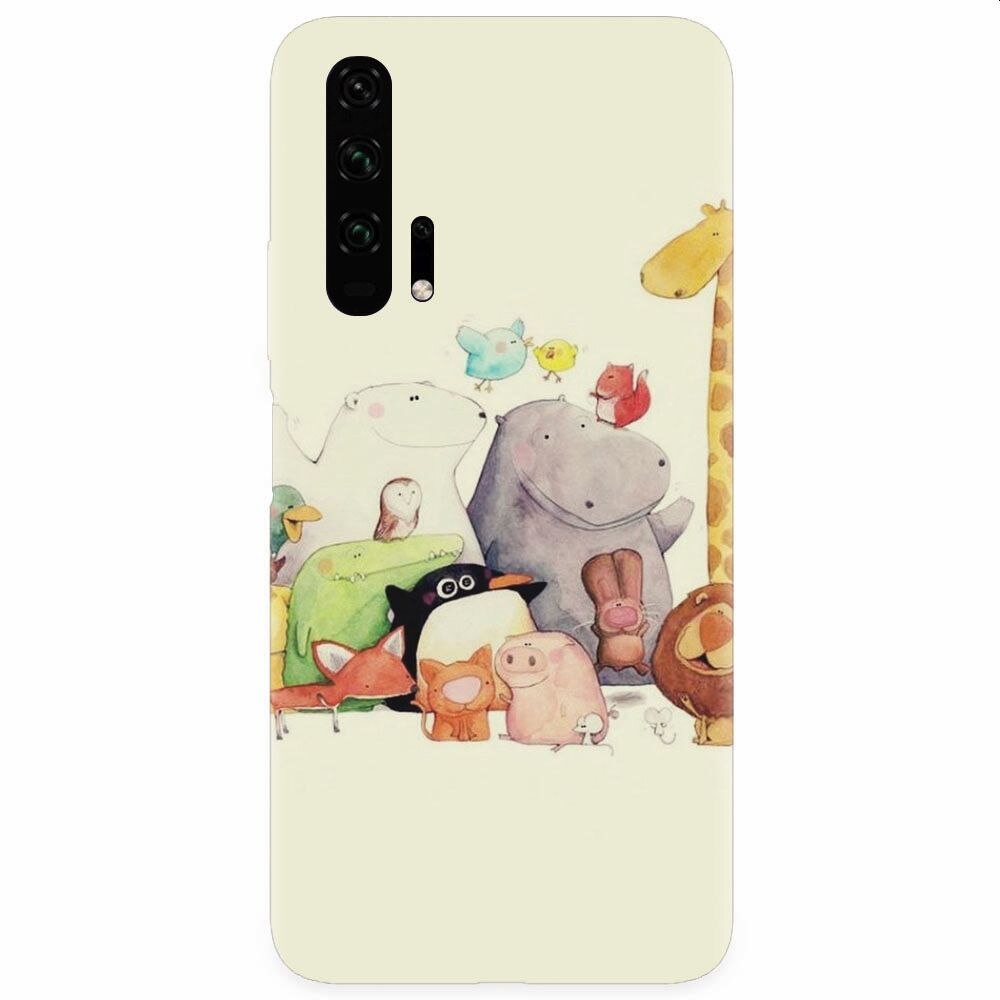 Husa silicon pentru Honor 20 Pro, Cute Cartoon Animals