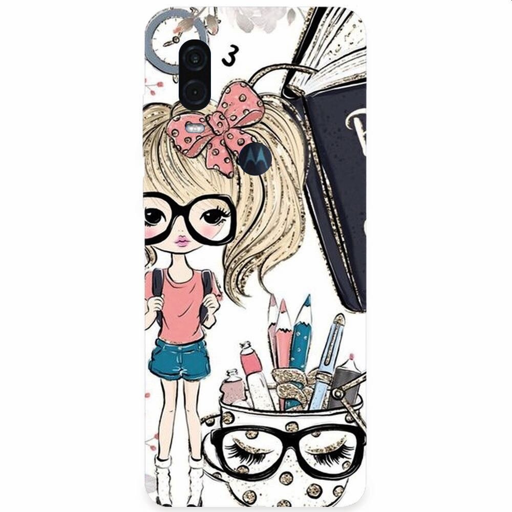 Husa silicon pentru Motorola One Vision, School Girl