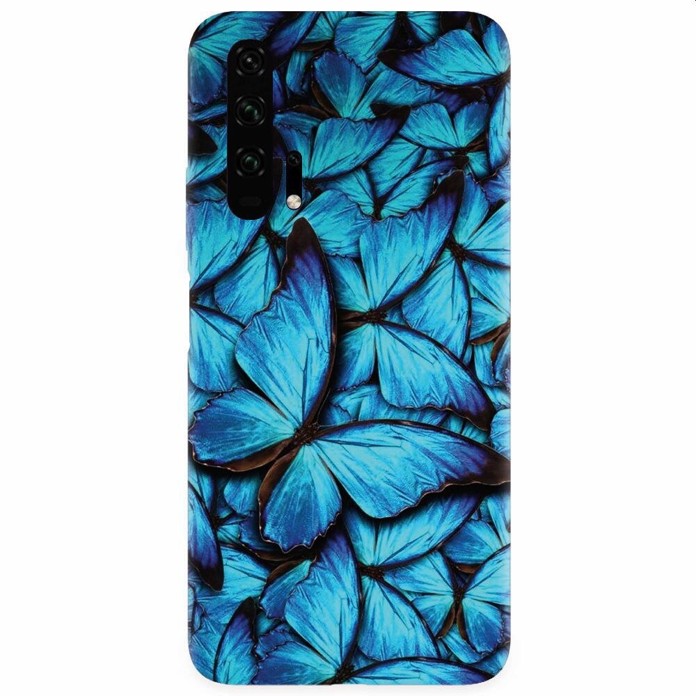 Husa silicon pentru Honor 20 Pro, Blue Butterfly 101
