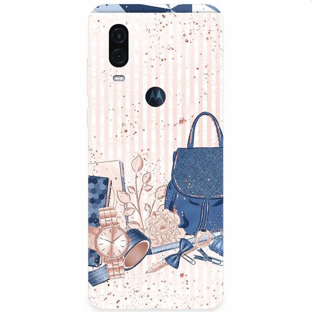 Husa silicon pentru Motorola One Vision, Girl Accesories
