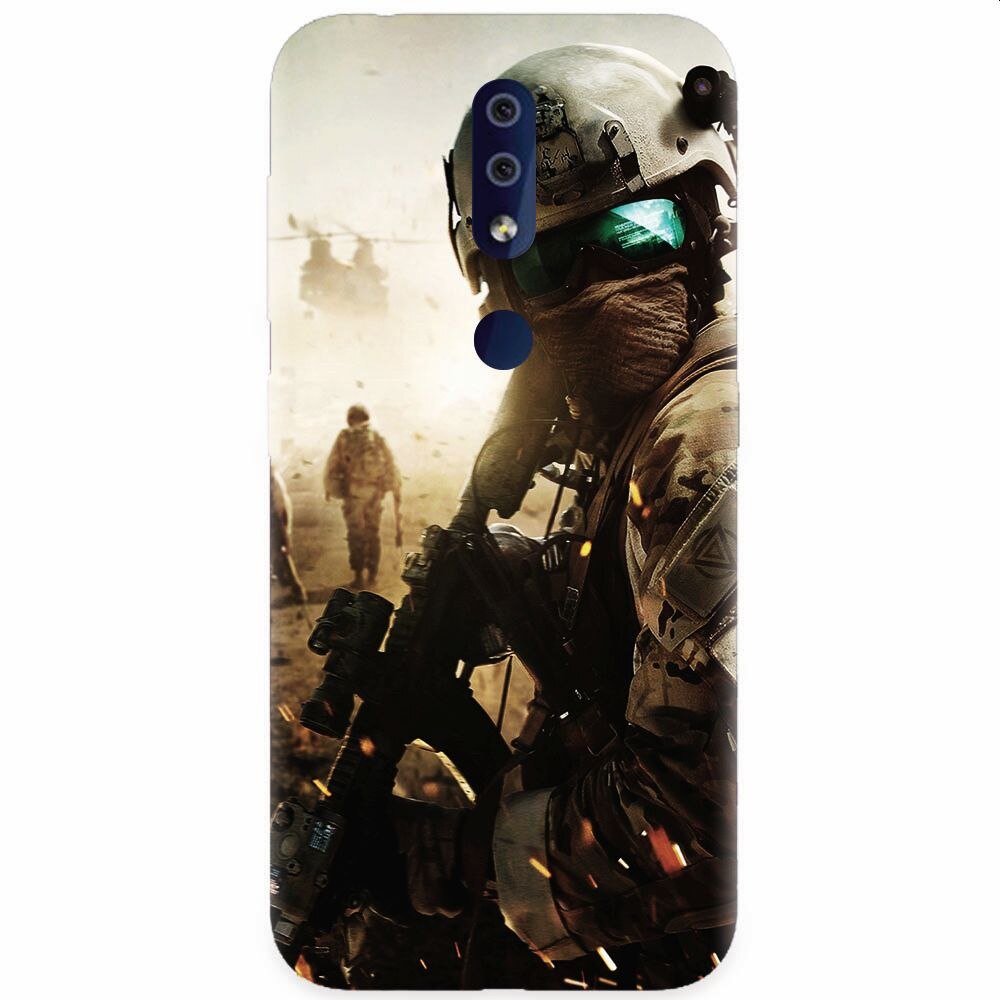 Husa silicon pentru Nokia 4.2, Battlefield