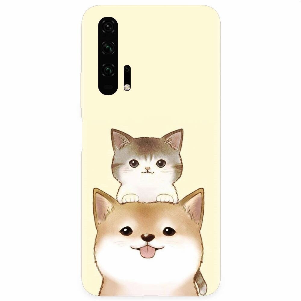 Husa silicon pentru Honor 20 Pro, Two Cat