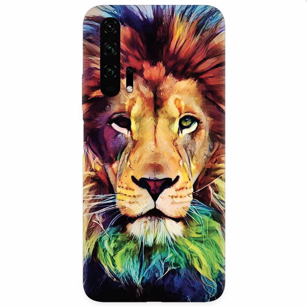 Husa silicon pentru Honor 20 Pro, Colorfull Lion