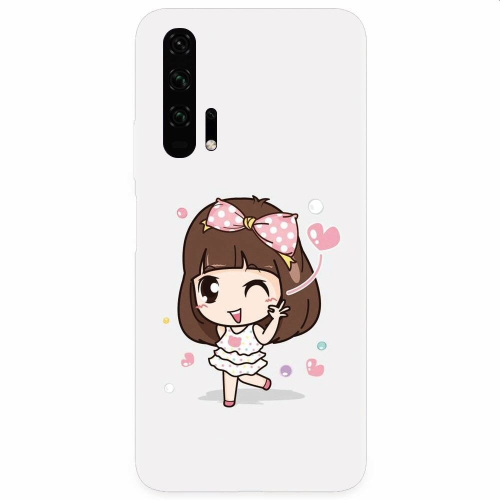 Husa silicon pentru Honor 20 Pro, Happy Girl