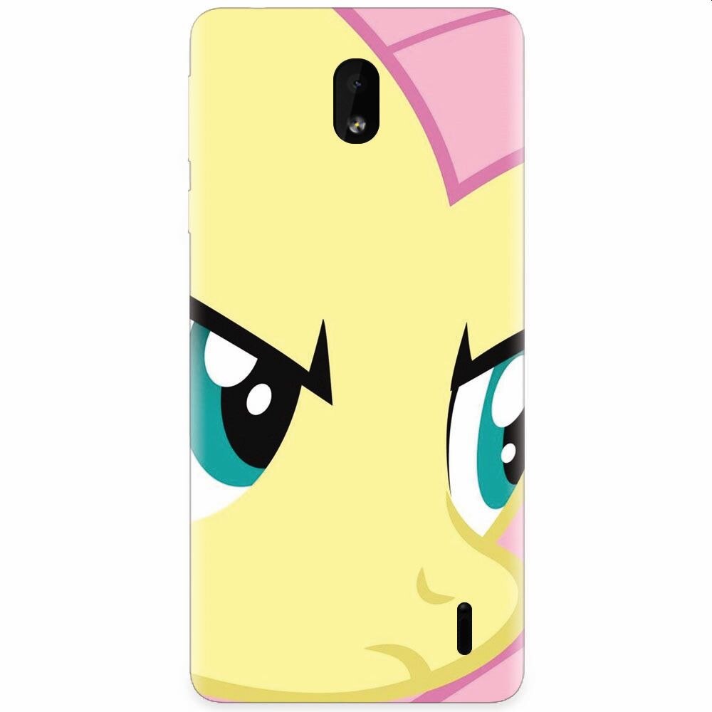 Husa silicon pentru Nokia 1 Plus, Close Up Fluttershy My Little Pony Friendship Is Magic