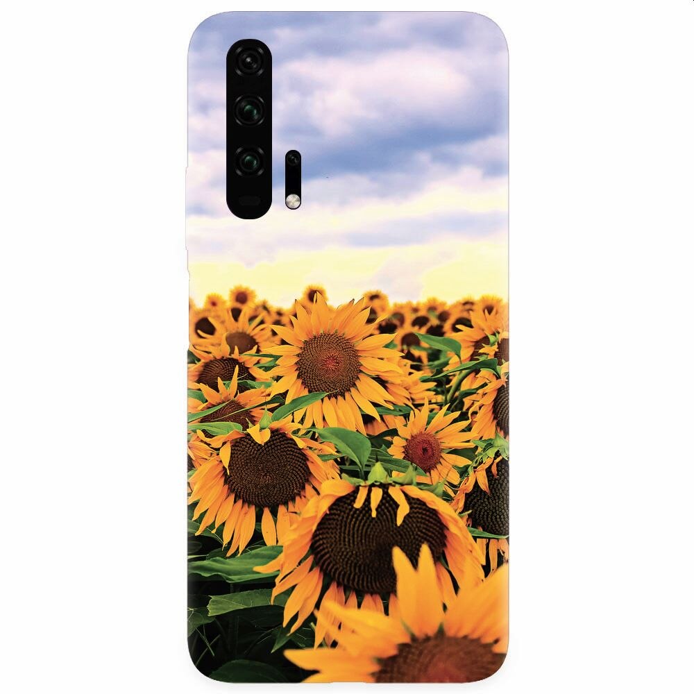 Husa silicon pentru Honor 20 Pro, Sunflowers