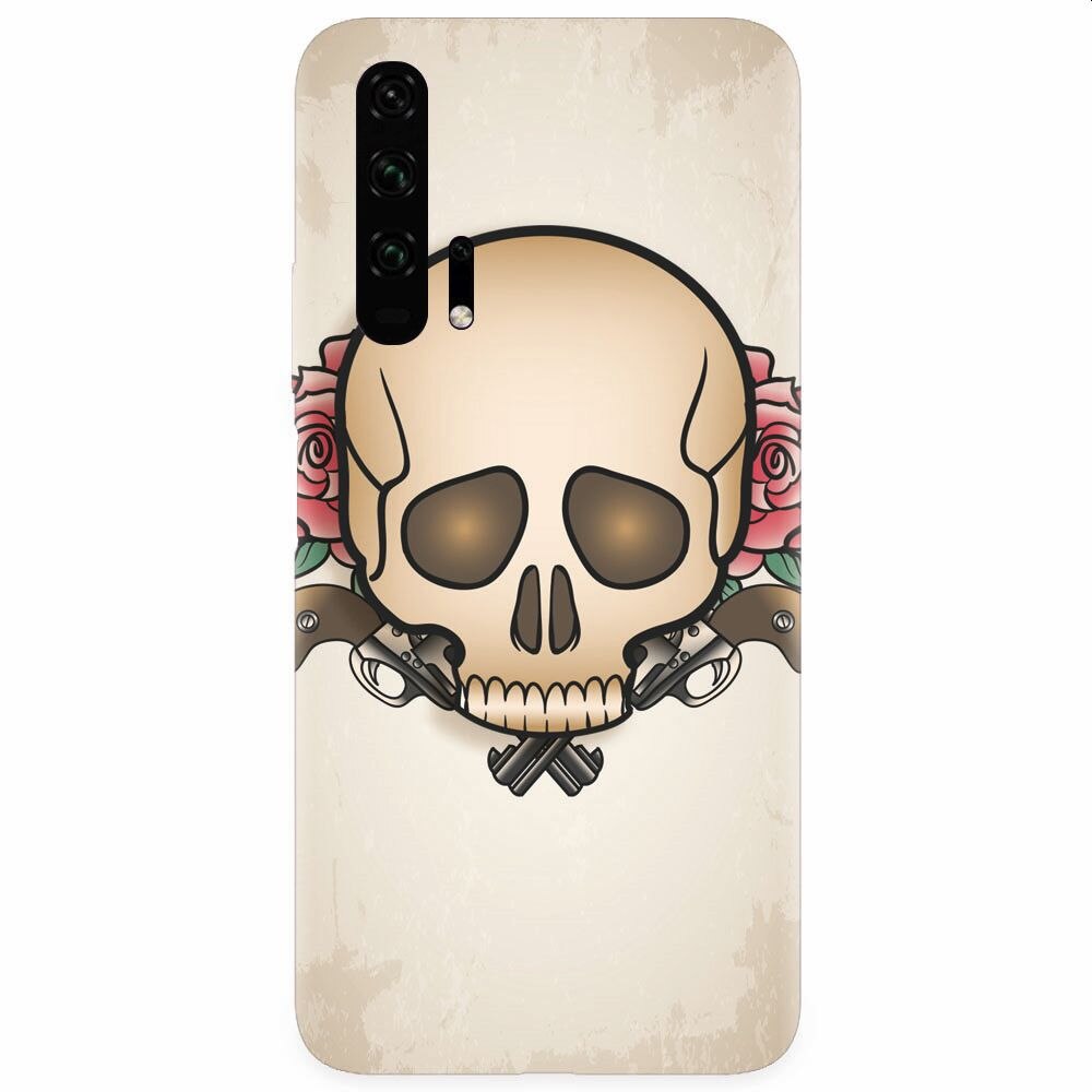 Husa silicon pentru Honor 20 Pro, Skulls And Roses