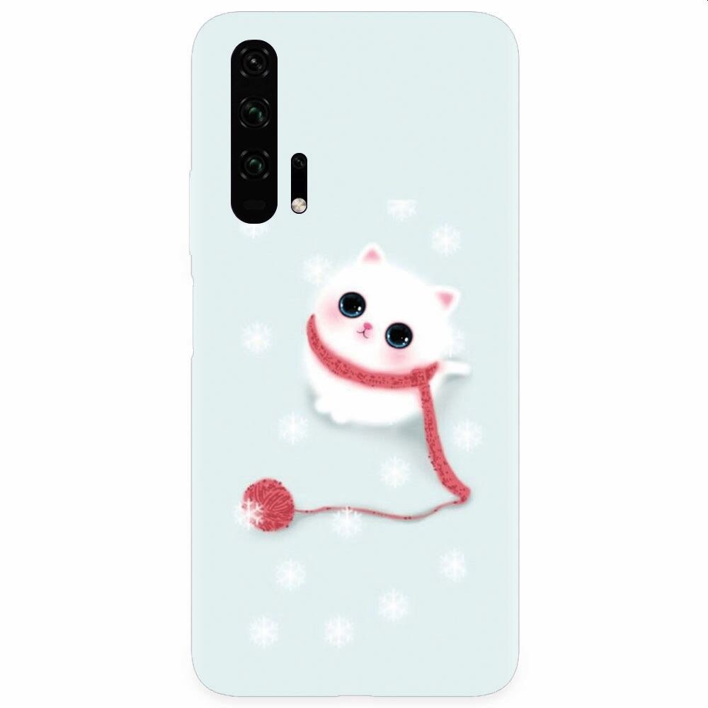 Husa silicon pentru Honor 20 Pro, Cute Cat
