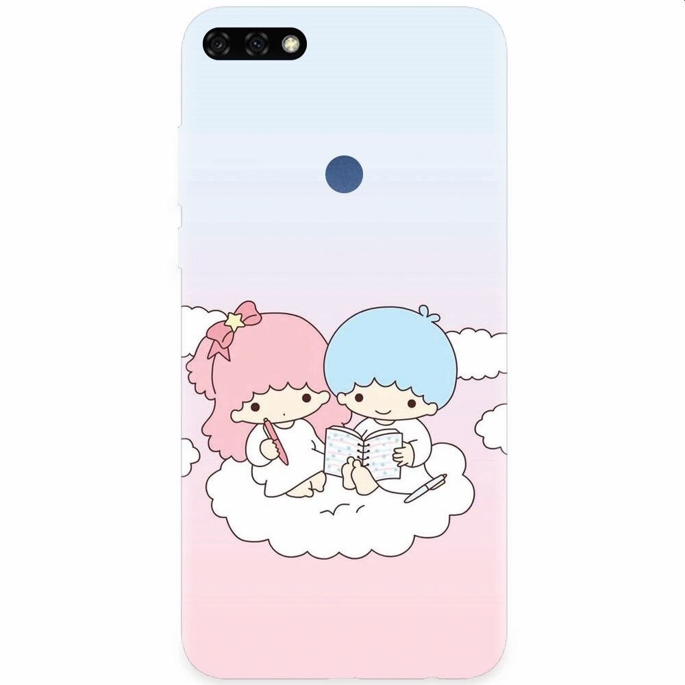 Husa silicon pentru Honor 7C, Little Twins On Cloud