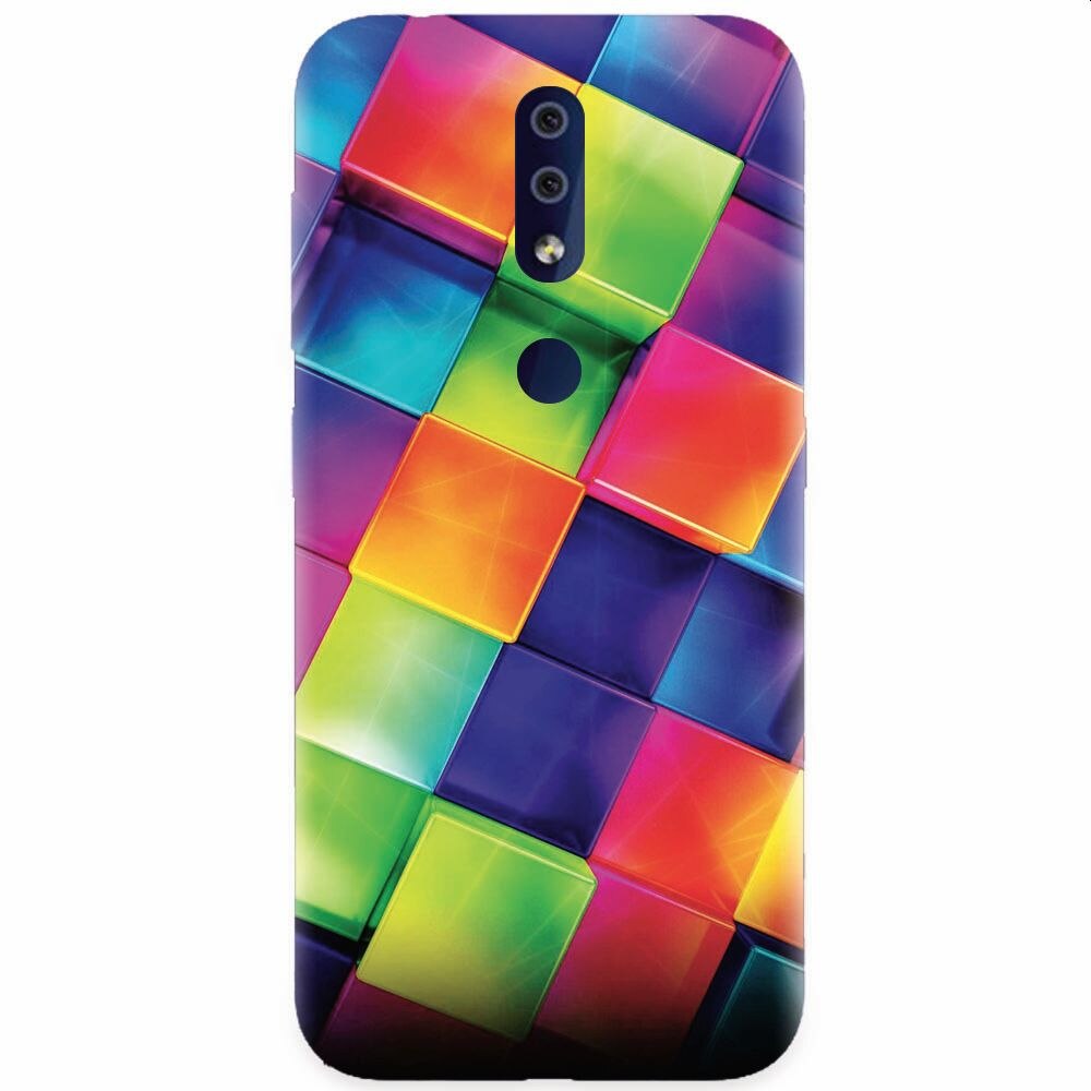 Husa silicon pentru Nokia 4.2, 3D Geometric Colorful