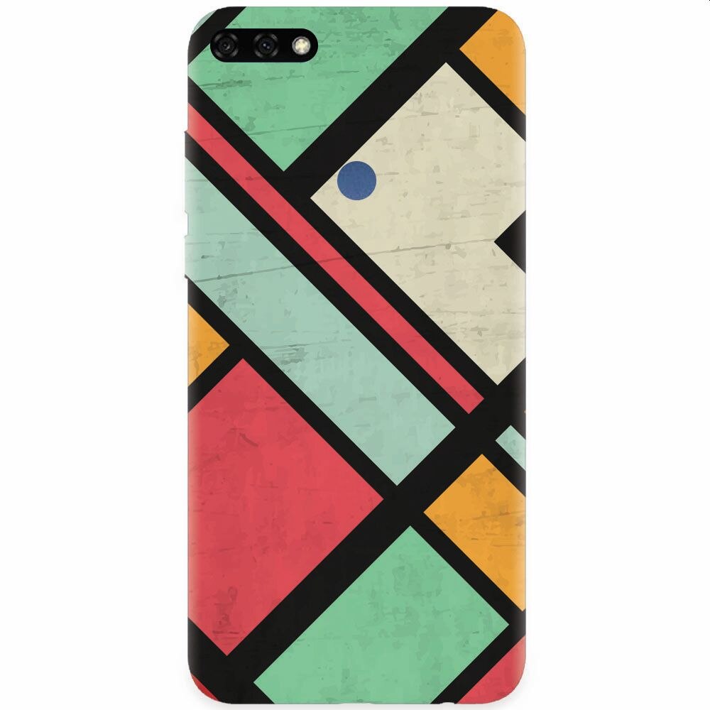 Husa silicon pentru Honor 7C, Retro Grunge