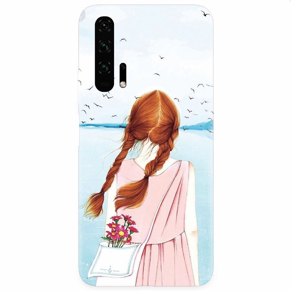 Husa silicon pentru Honor 20 Pro, Girl And Birds