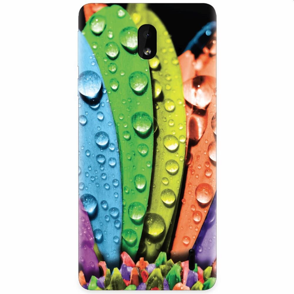 Husa silicon pentru Nokia 1 Plus, Colorful Daisy Petals