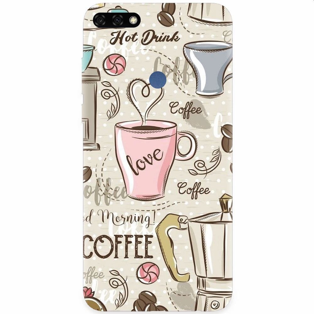 Husa silicon pentru Honor 7C, Coffe And Donuts