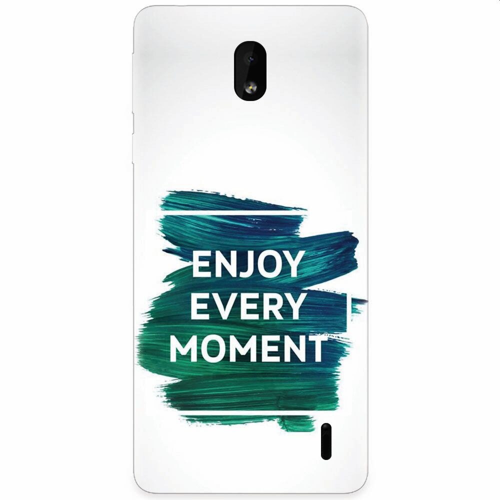 Husa silicon pentru Nokia 1 Plus, Enjoy Every Moment Motivational