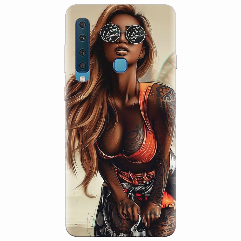 Husa silicon pentru Samsung Galaxy A9 2018, Tattoed Girl