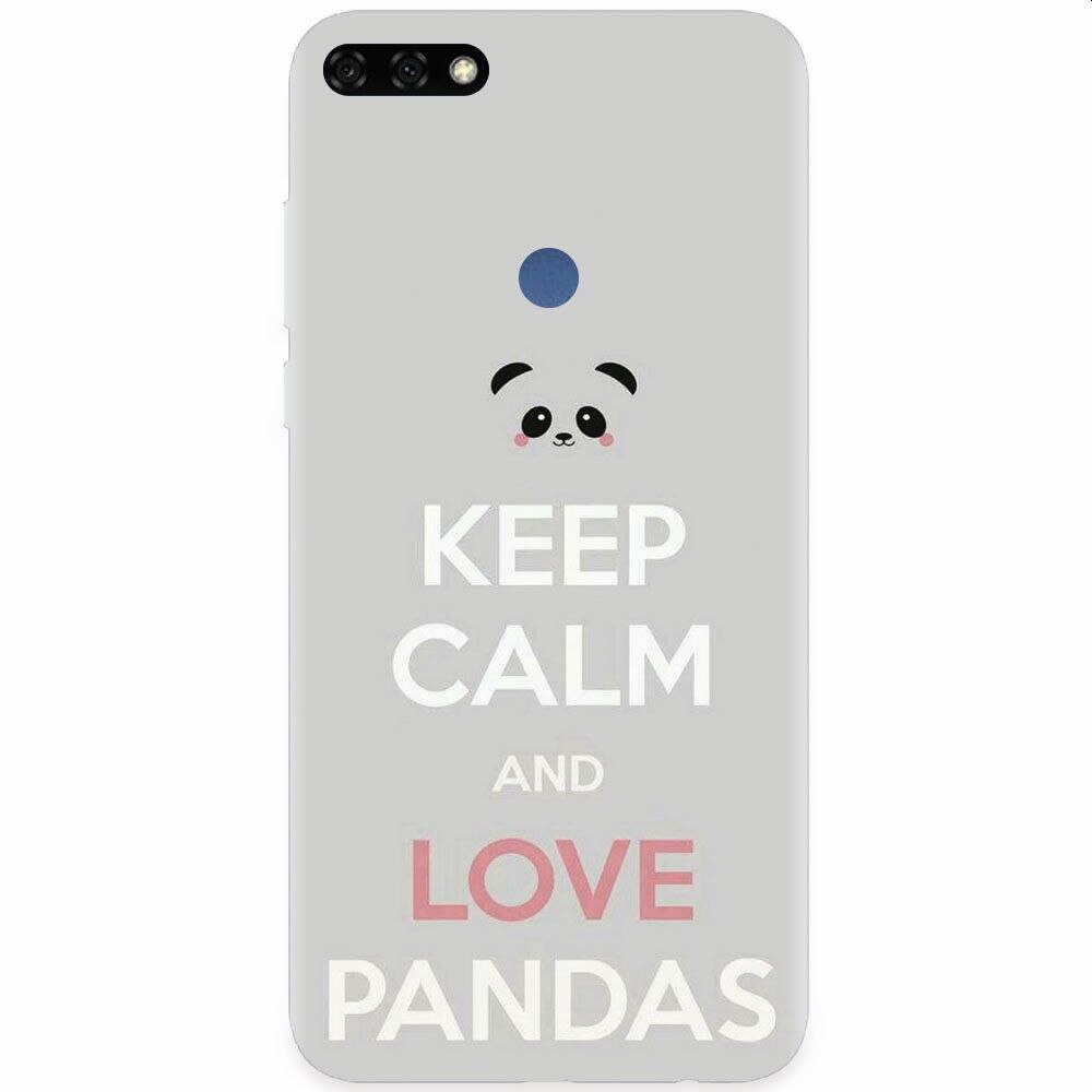 Husa silicon pentru Honor 7C, Panda Phone