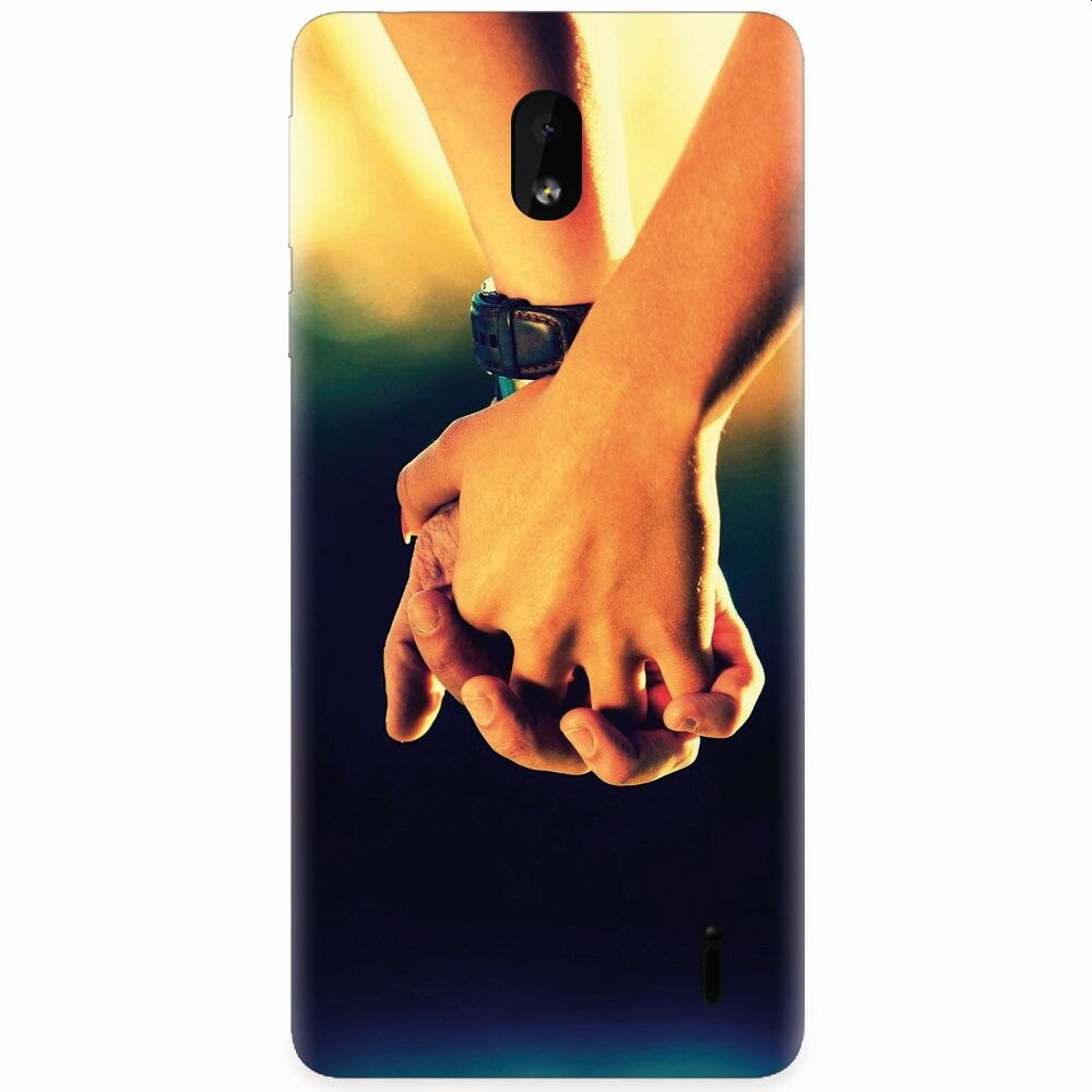 Husa silicon pentru Nokia 1 Plus, Couple Holding Hands