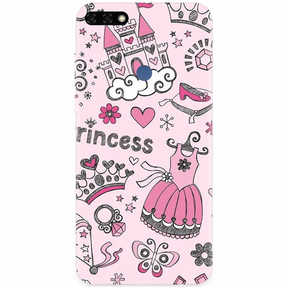 Husa silicon pentru Honor 7C, Princess