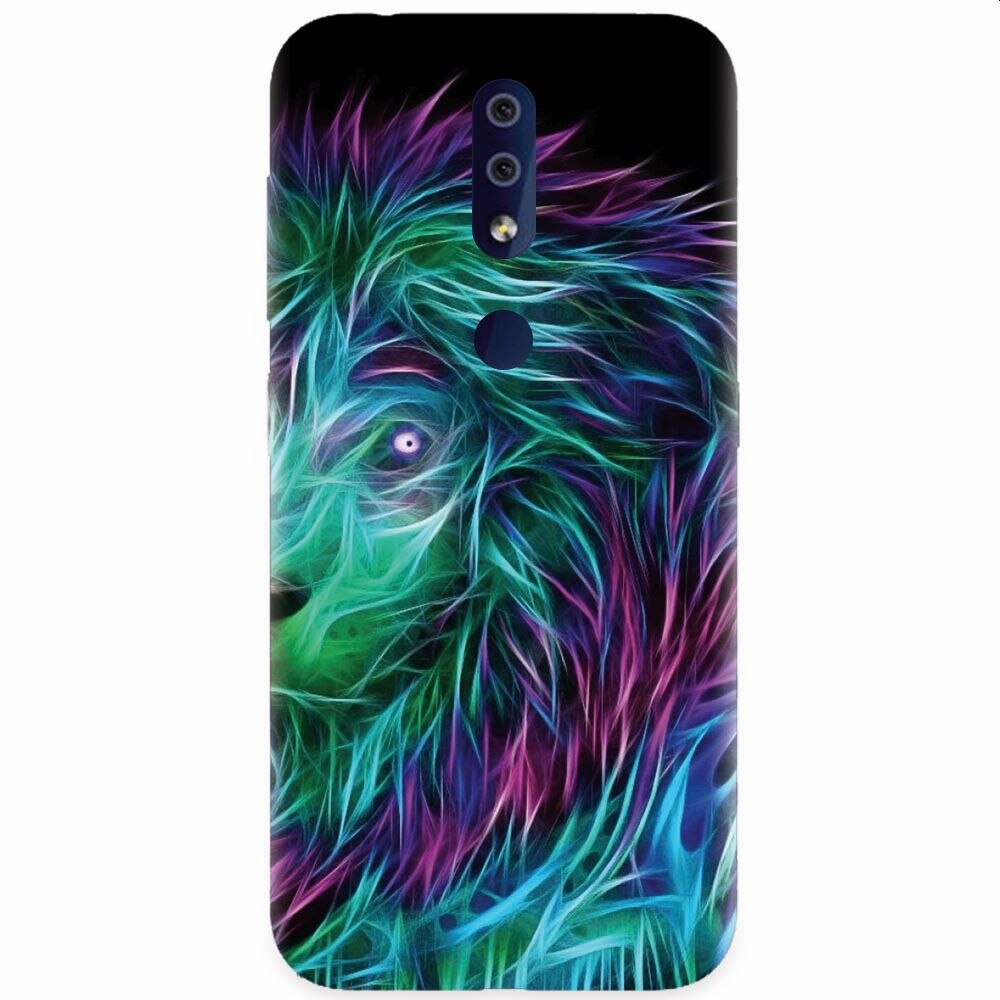 Husa silicon pentru Nokia 4.2, Abstract Lion 002