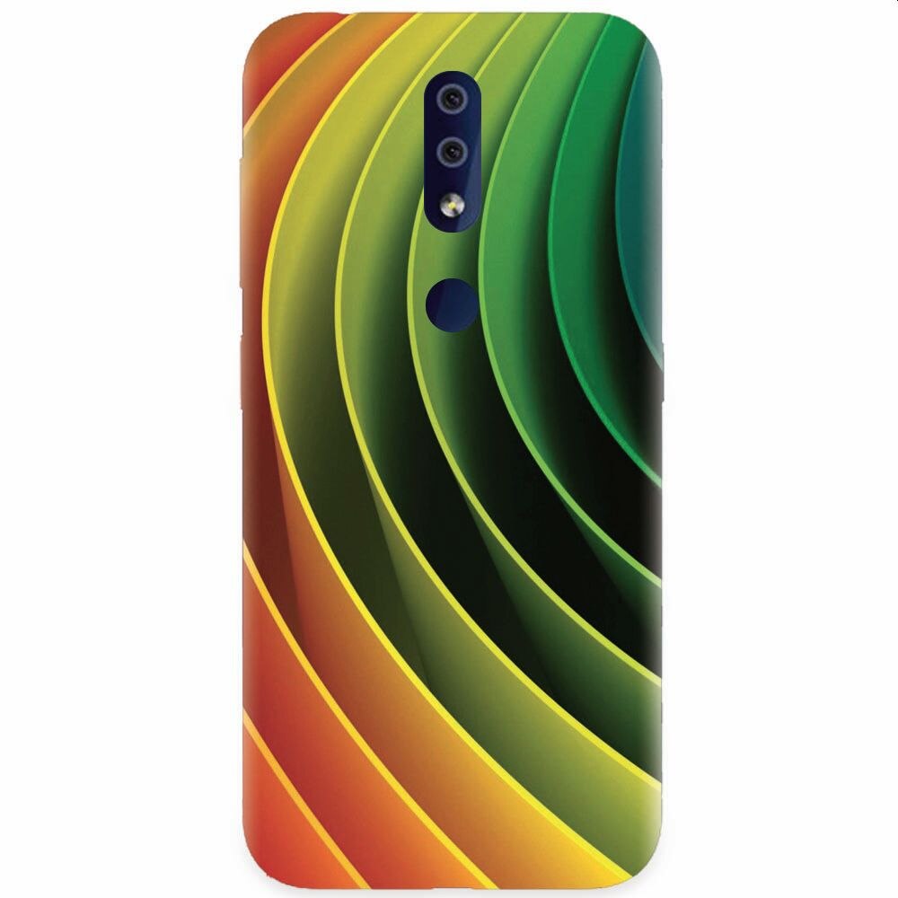 Husa silicon pentru Nokia 4.2, 3D Multicolor Abstract Lines