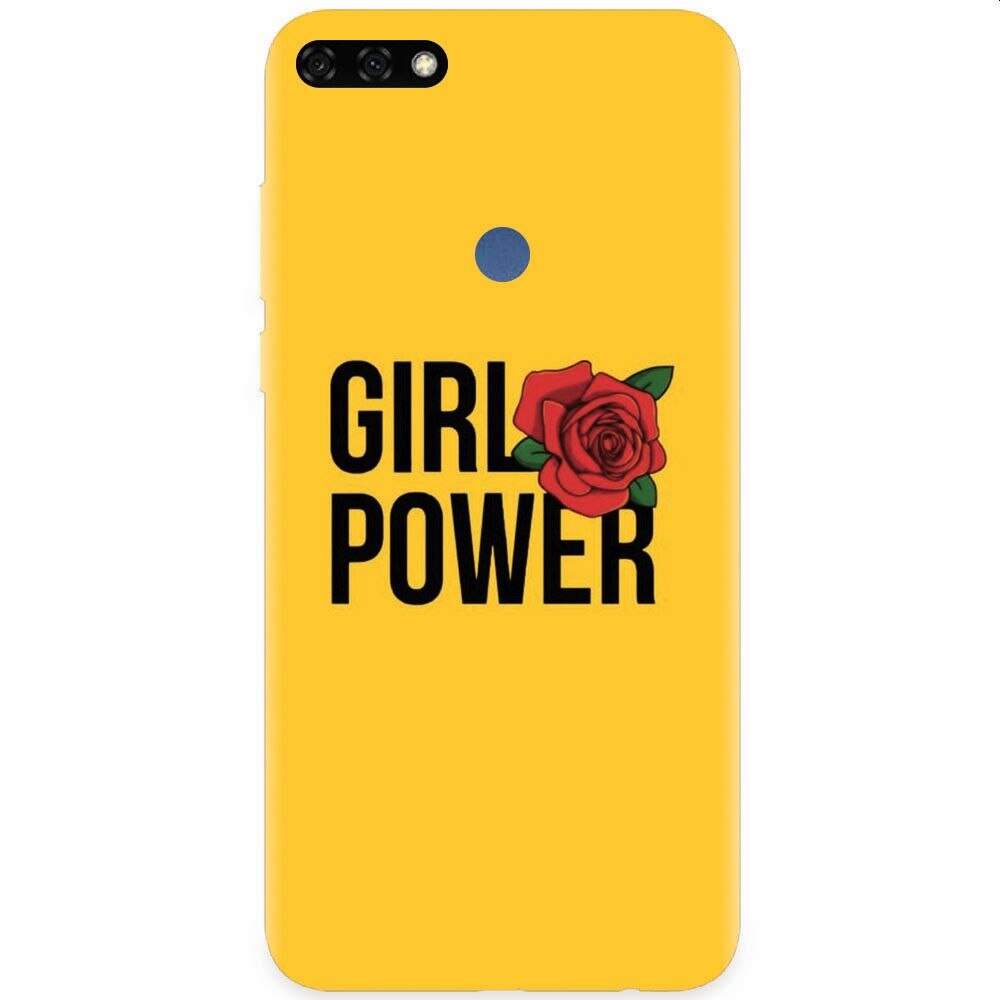 Husa silicon pentru Honor 7C, Girl Power