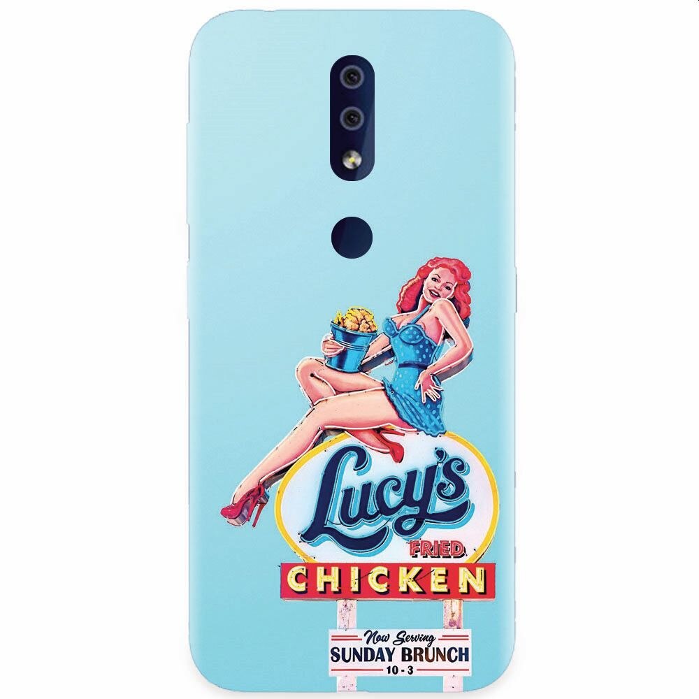 Husa silicon pentru Nokia 4.2, American Vintage Restaurant Sign