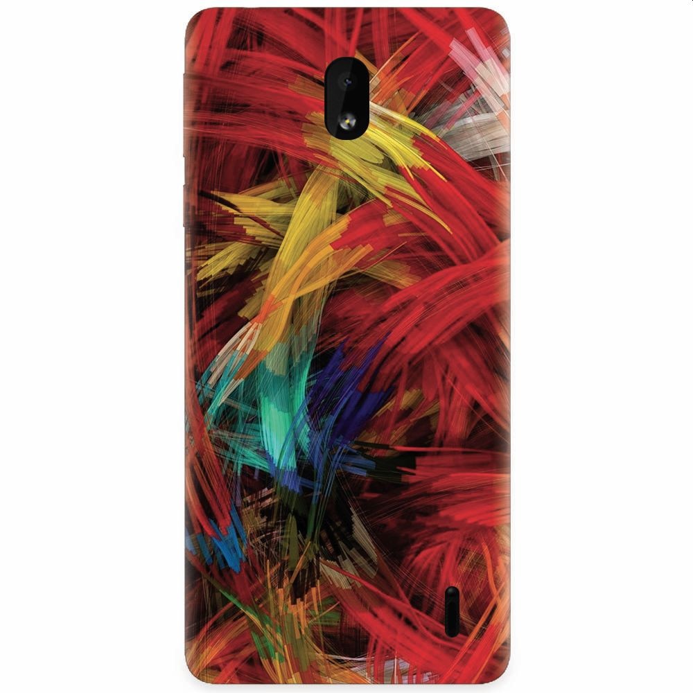 Husa silicon pentru Nokia 1 Plus, Colorful Digital Painting Strokes