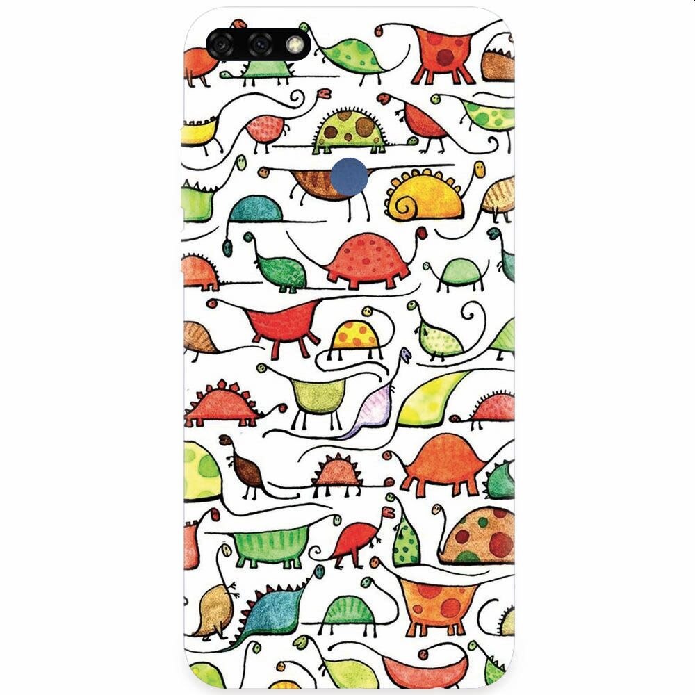 Husa silicon pentru Honor 7C, Dino