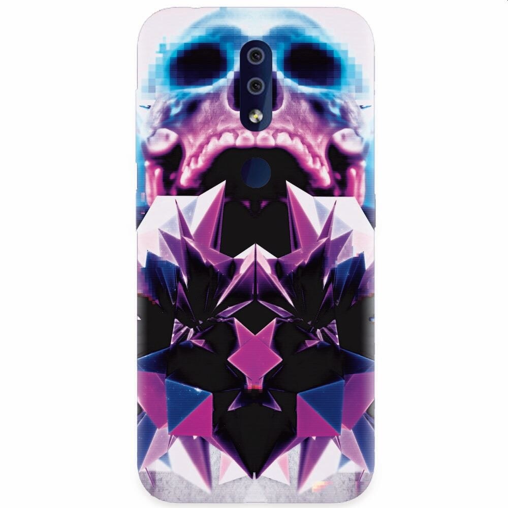 Husa silicon pentru Nokia 4.2, Abstract Framed Skull