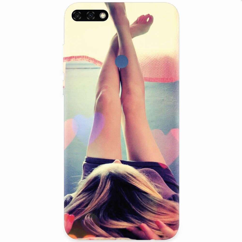 Husa silicon pentru Honor 7C, Relax Girl