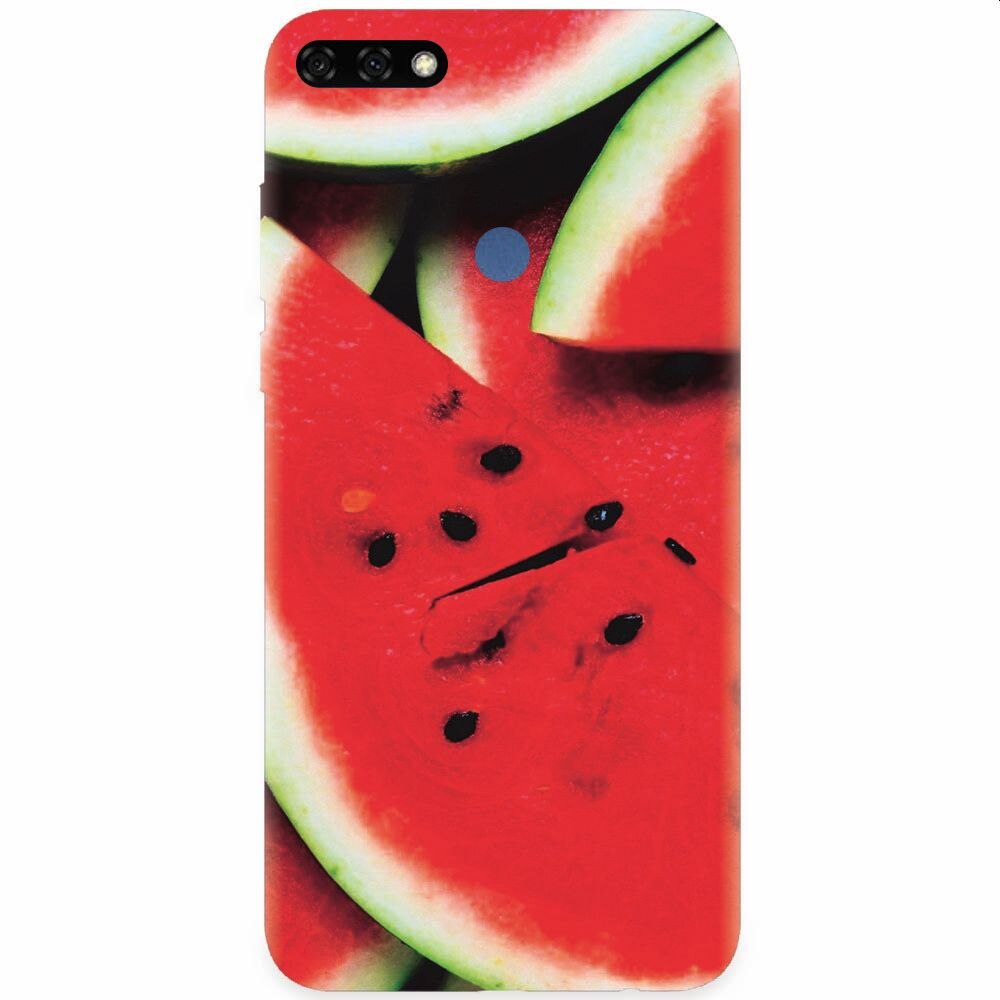 Husa silicon pentru Honor 7C, S Of Watermelon Slice
