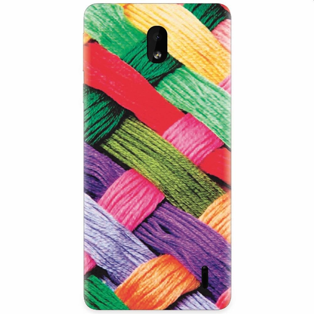 Husa silicon pentru Nokia 1 Plus, Colorful Woolen Art