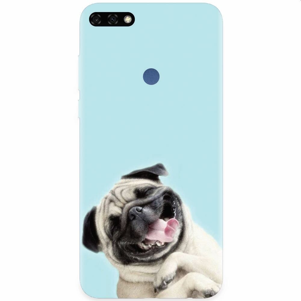 Husa silicon pentru Honor 7C, Happy Dog