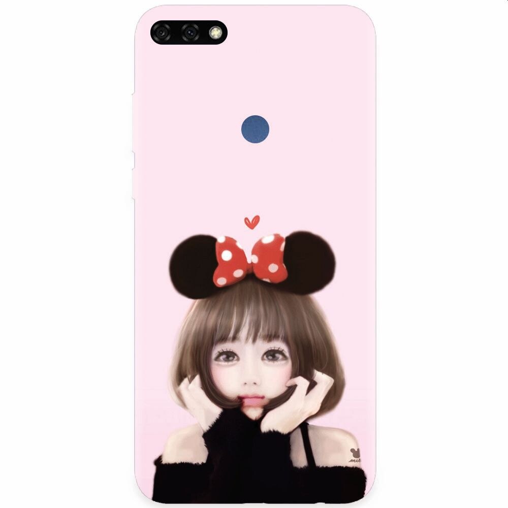 Husa silicon pentru Honor 7C, Girly 002