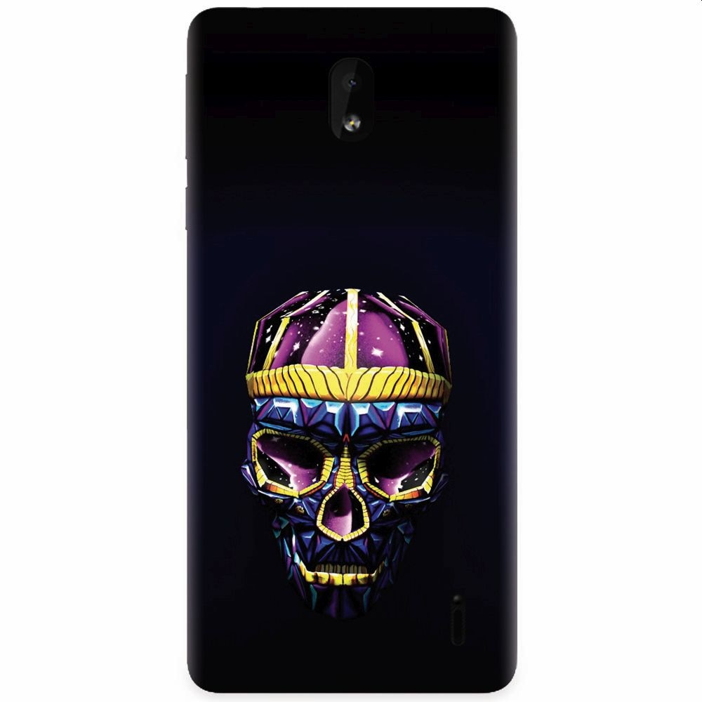 Husa silicon pentru Nokia 1 Plus, Colorfull Skull