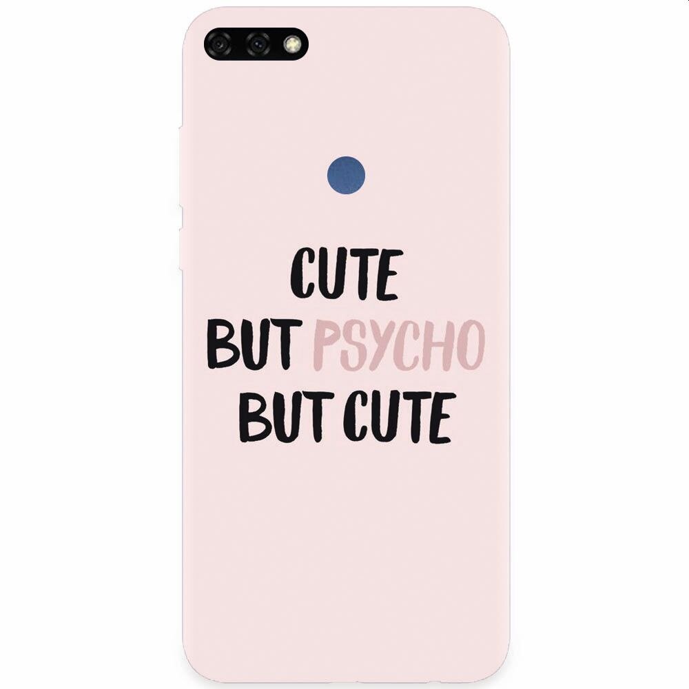 Husa silicon pentru Honor 7C, Cute But Psycho