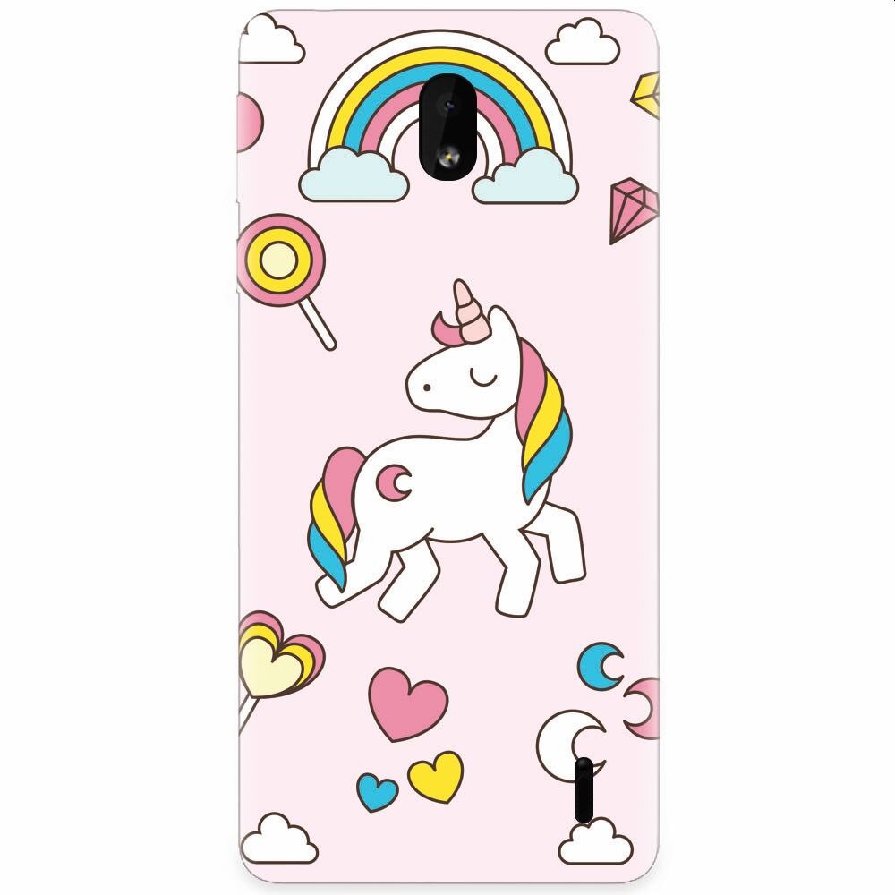 Husa silicon pentru Nokia 1 Plus, Cute Unicorn