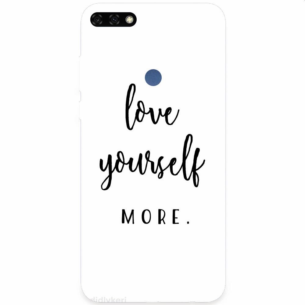 Husa silicon pentru Honor 7C, Love Yourself More