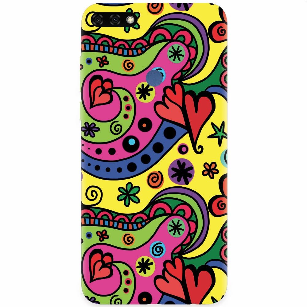 Husa silicon pentru Honor 7C, Heart Color