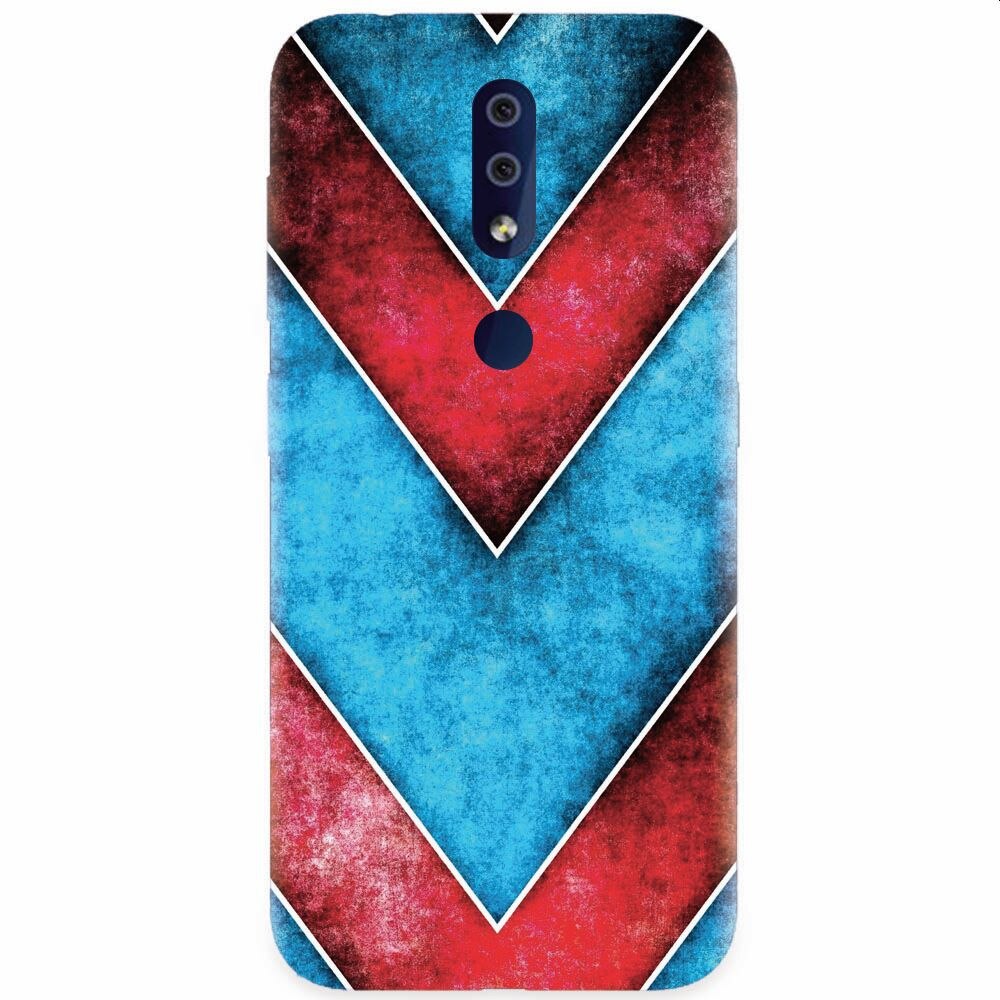 Husa silicon pentru Nokia 4.2, Blue And Red Abstract