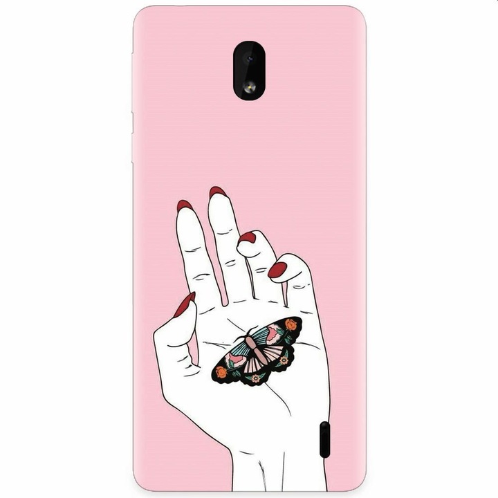 Силиконов кейс за Nokia 1 Plus, Пеперуда В Ръката