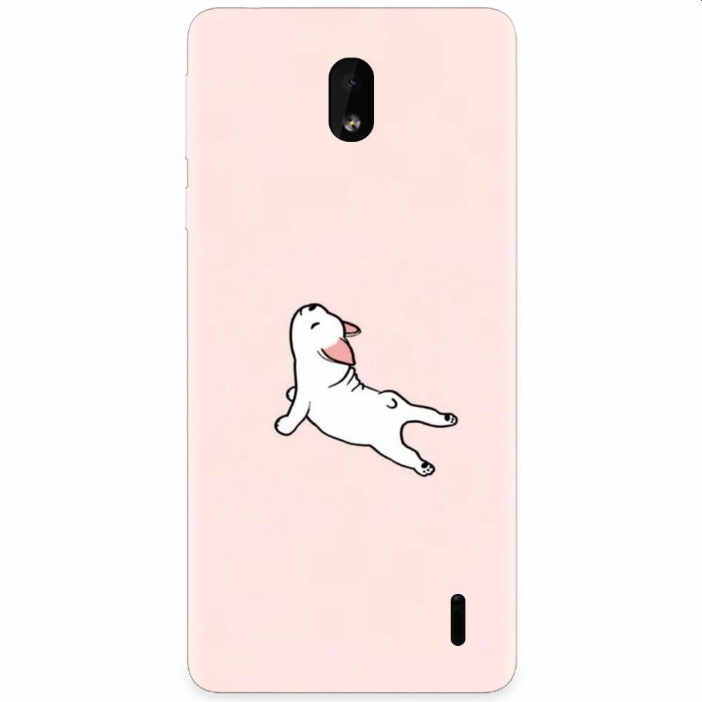 Husa silicon pentru Nokia 1 Plus, Cute Dog Streching