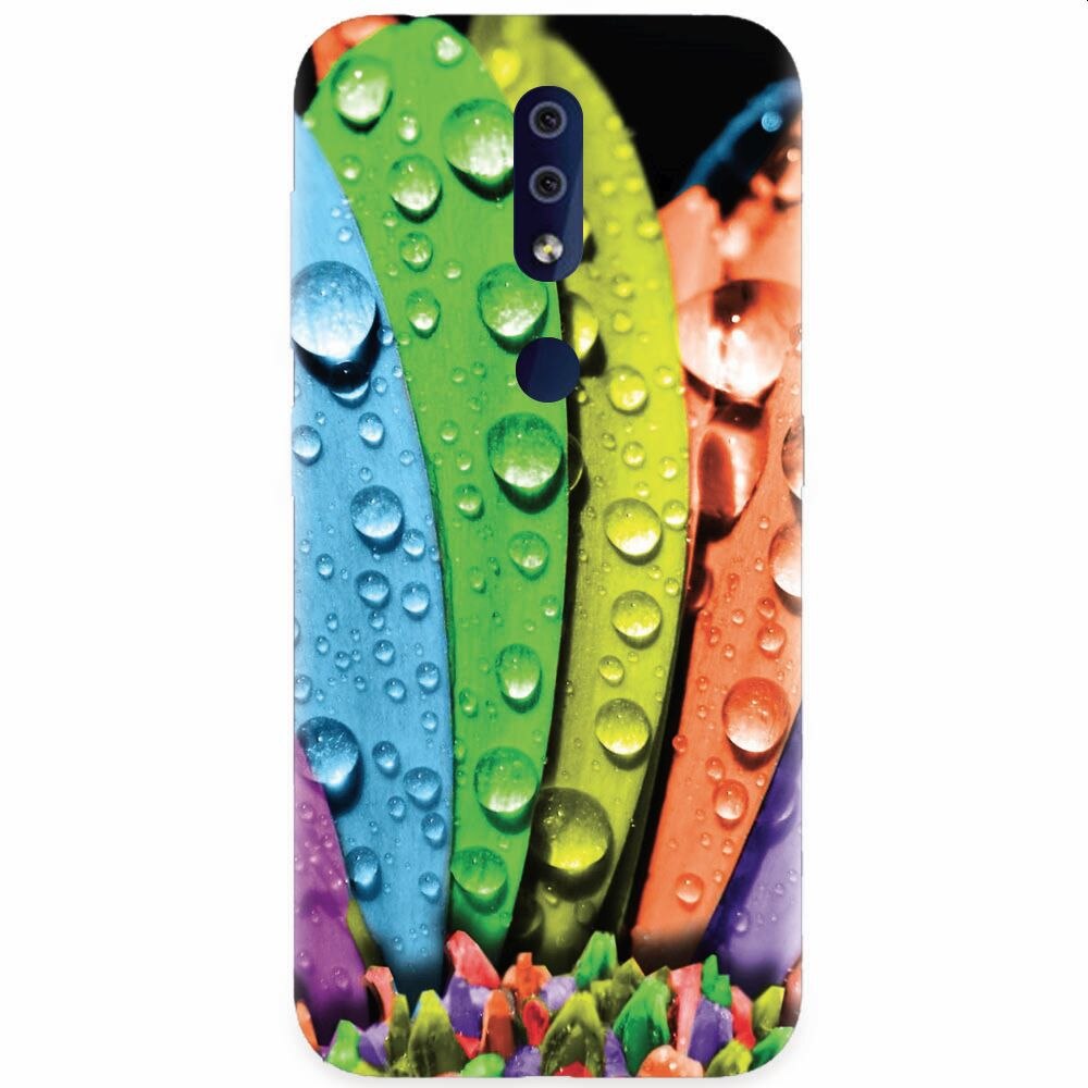 Husa silicon pentru Nokia 4.2, Colorful Daisy Petals